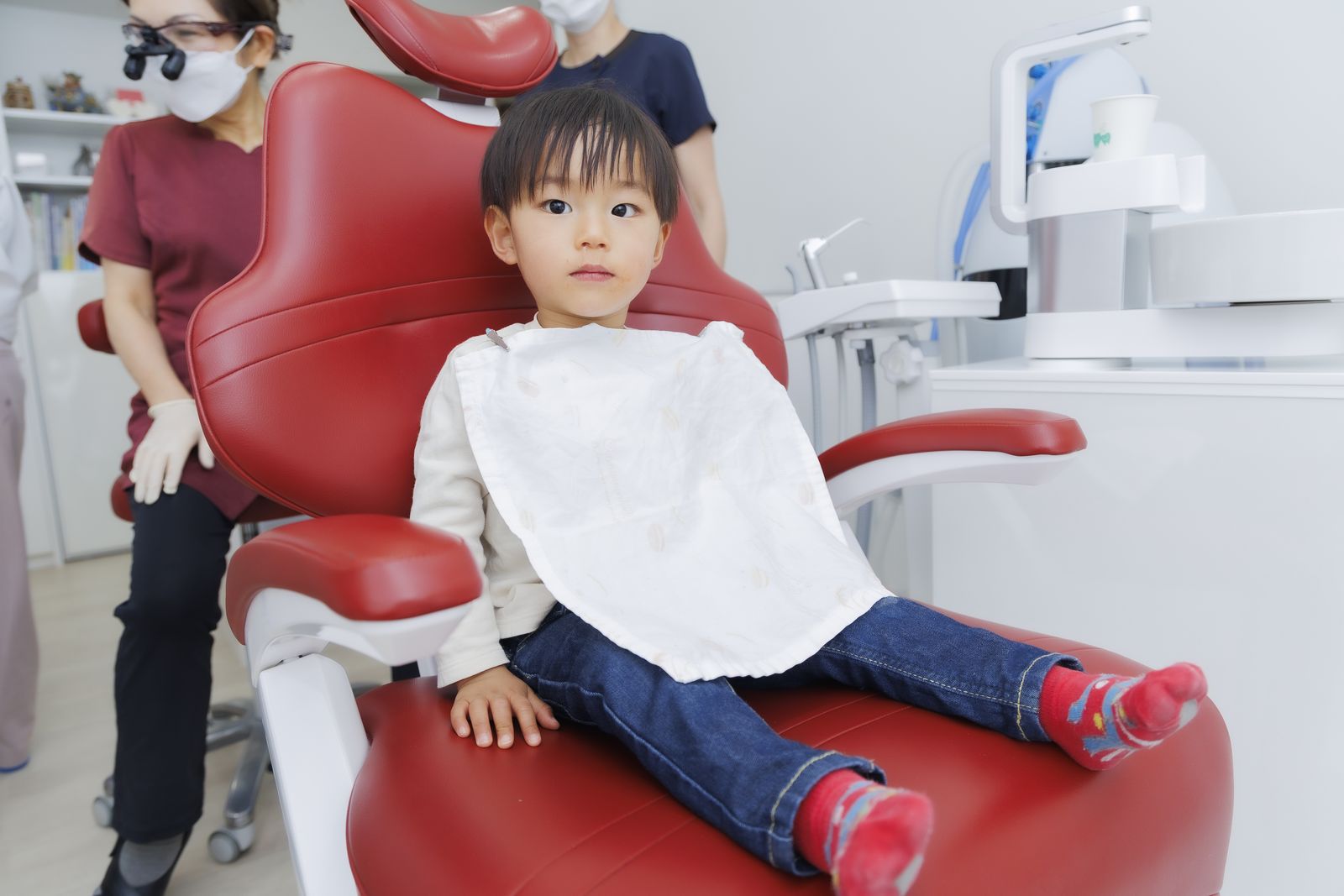 診療チェアのお子さん